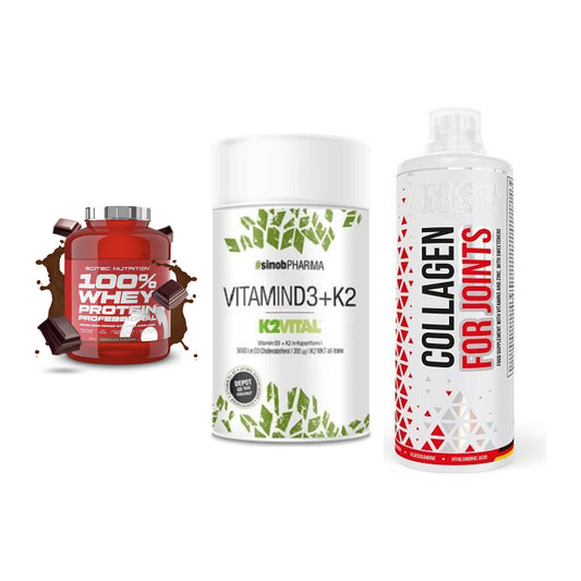 Regenerations-Set: Scitec 100% + Sinob Vitamin + MST Collagen – alle enthaltenen Artikel