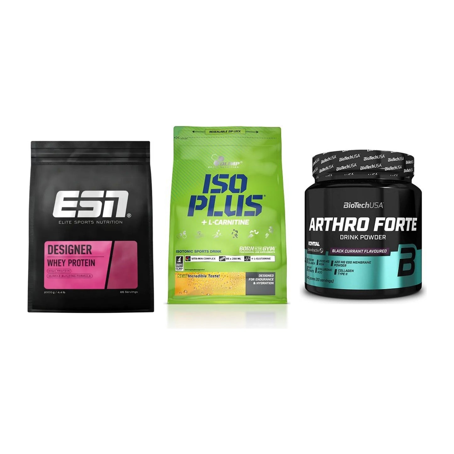Regenerations-Set: ESN Designer + Olimp Iso Plus + BioTech Arthro – alle enthaltenen Artikel
