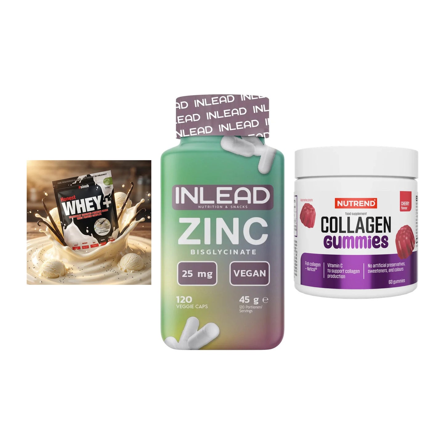 Regenerations-Set: Sinob Honest + INLEAD Zink + Nutrend Collage – alle enthaltenen Artikel