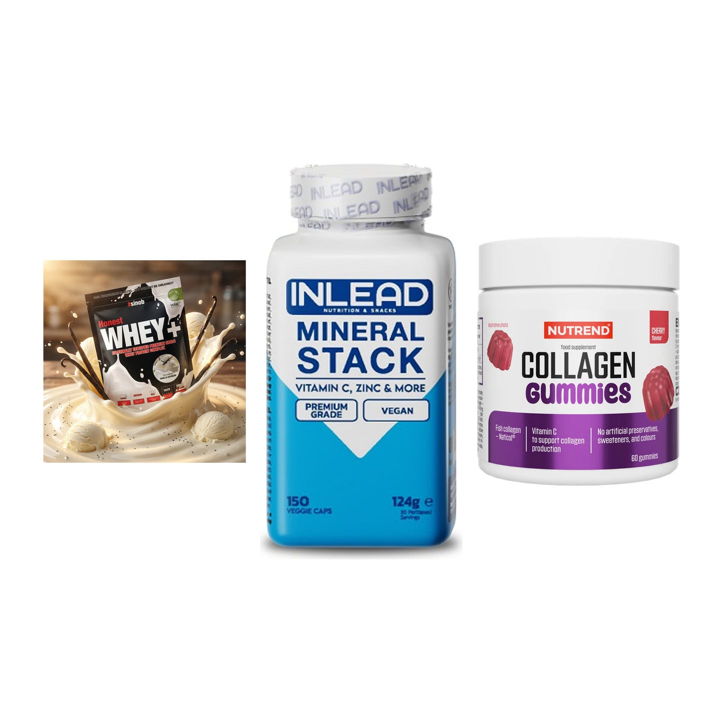 Regenerations-Set: Sinob Honest + INLEAD Mineral + Nutrend Collage – alle enthaltenen Artikel