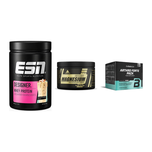 Regenerations-Set: ESN Designer + Peak Magnesium + BioTech Arthro – alle enthaltenen Artikel
