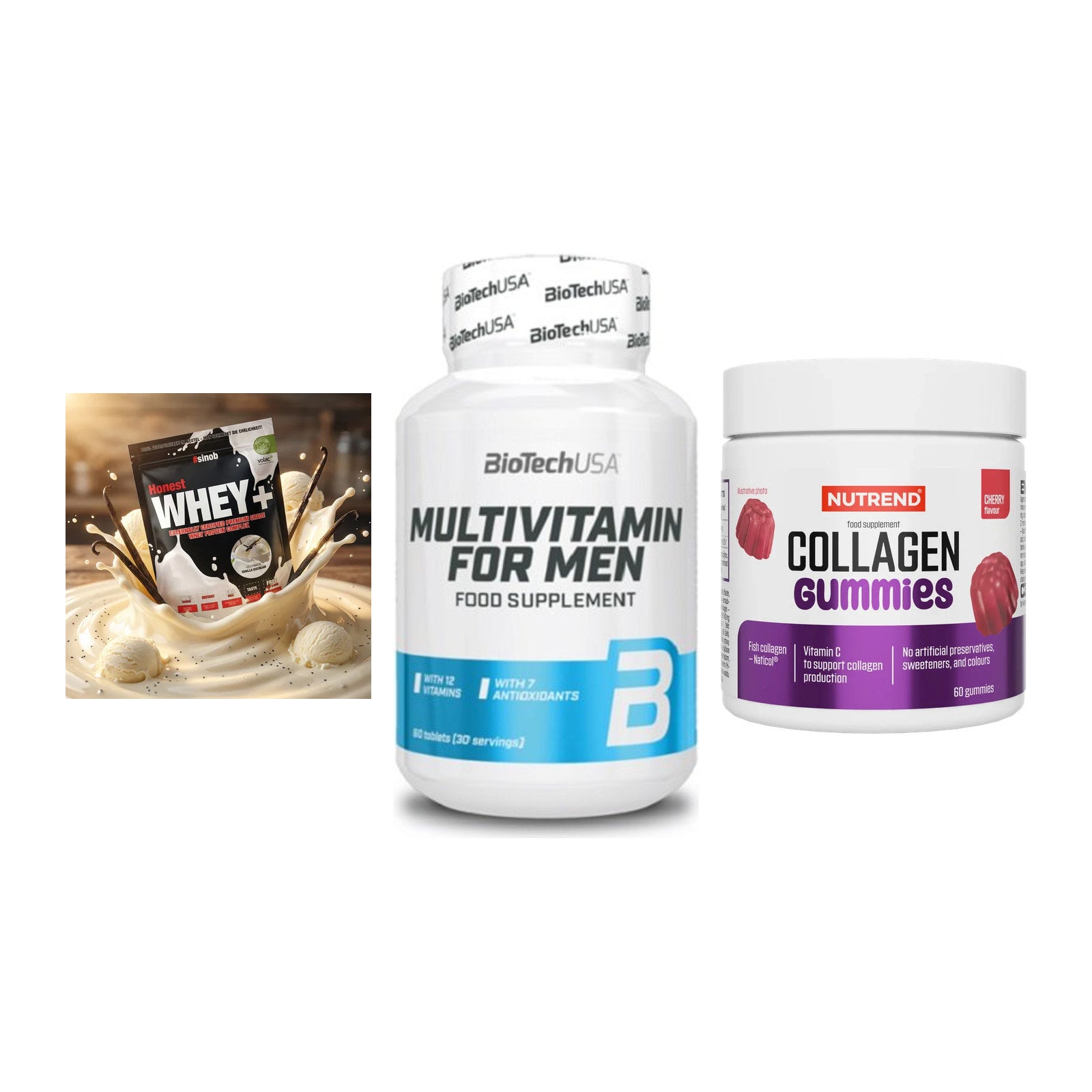 Regenerations-Set: Sinob Honest + BioTech Multivi + Nutrend Collage – alle enthaltenen Artikel