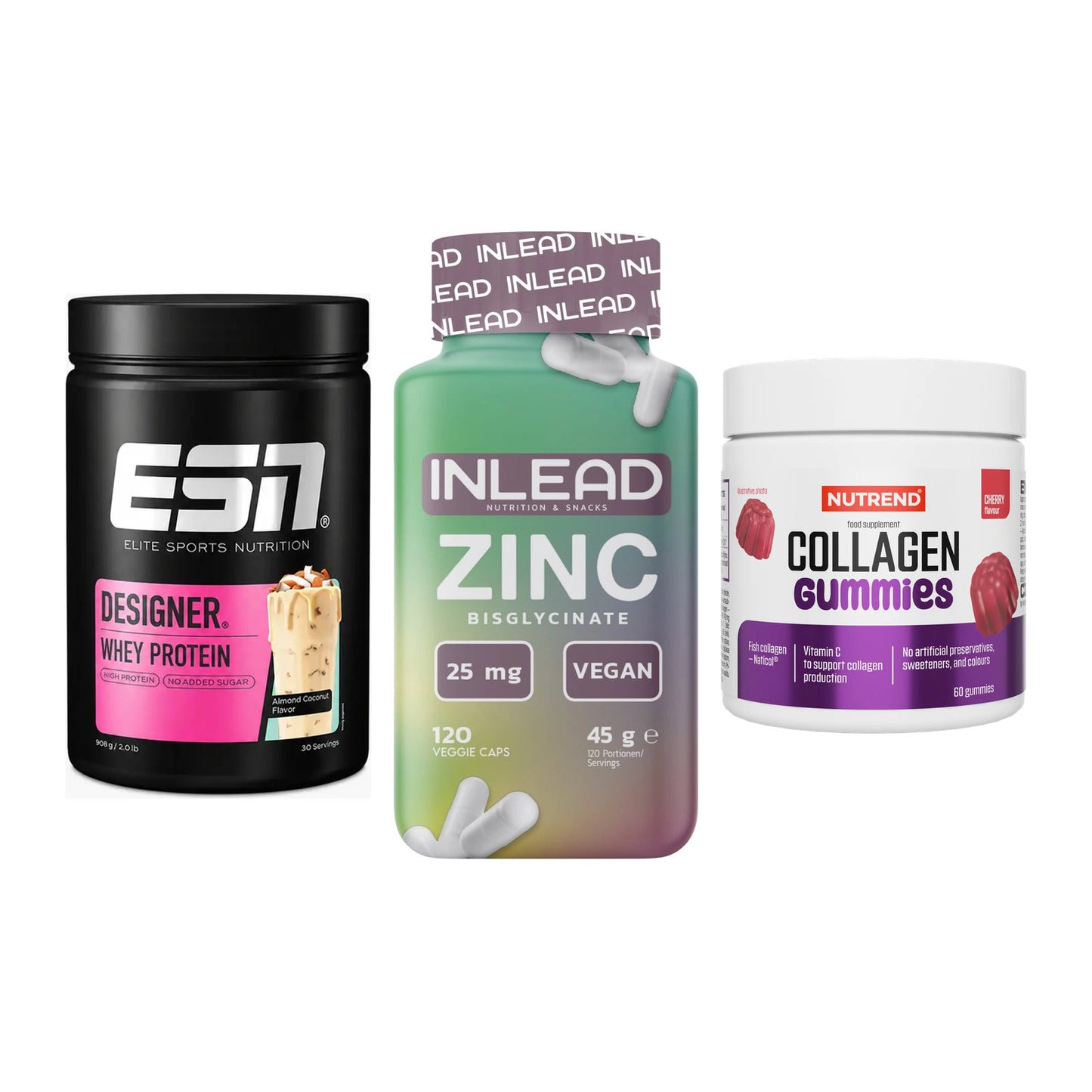 Regenerations-Set: ESN Designer + INLEAD Zink + Nutrend Collage – alle enthaltenen Artikel