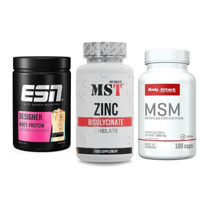 Regenerations-Set: ESN Designer + MST Zinc + Body Attack MSM – alle enthaltenen Artikel