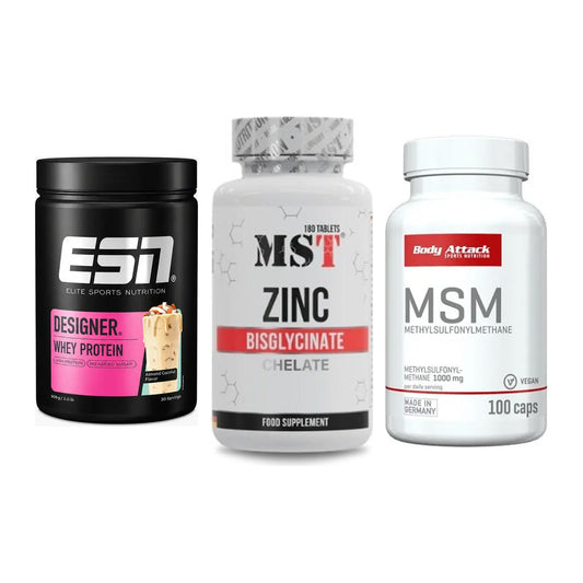 Regenerations-Set: ESN Designer + MST Zinc + Body Attack MSM – alle enthaltenen Artikel