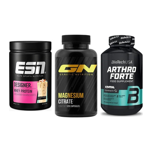 Regenerations-Set: ESN Designer + GN Magnesium + BioTech Arthro – alle enthaltenen Artikel