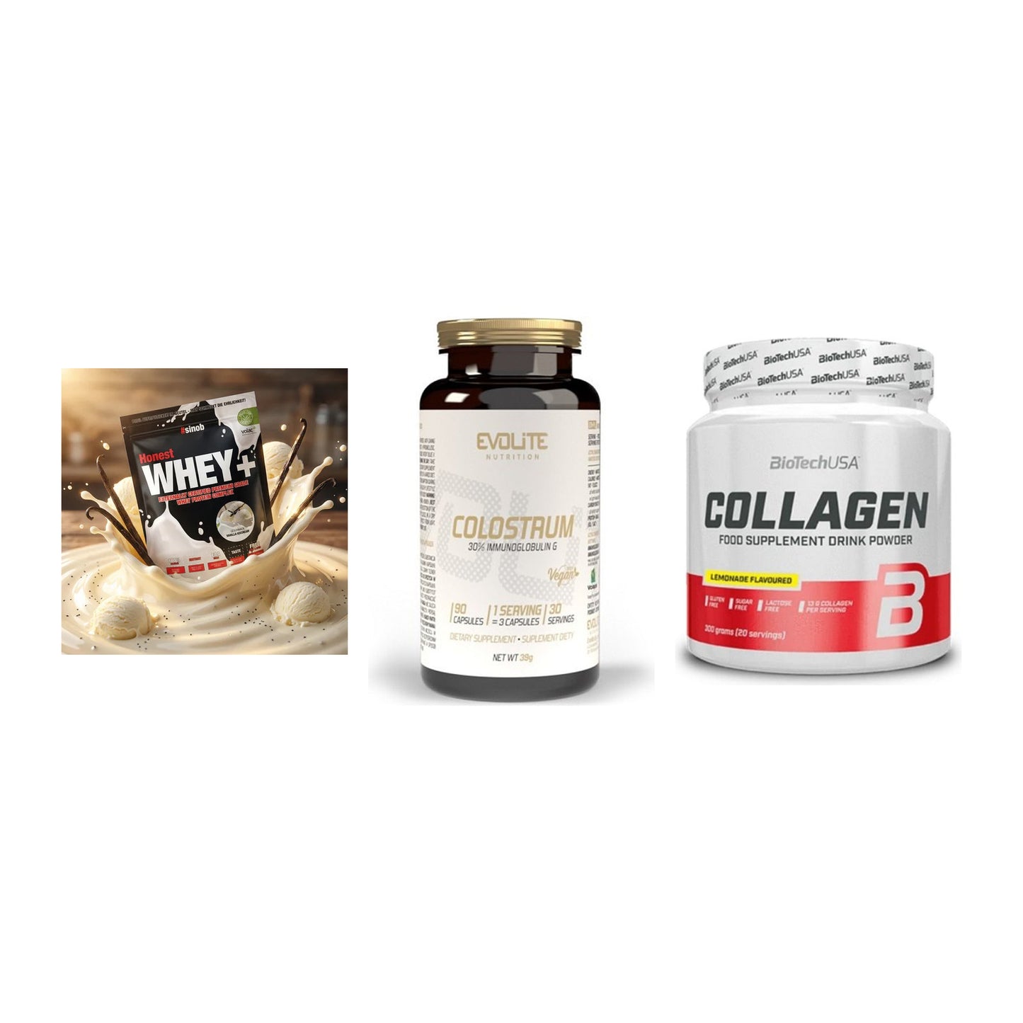 Regenerations-Set: Sinob Honest + Evolite Nutriti + BioTech Collage – alle enthaltenen Artikel