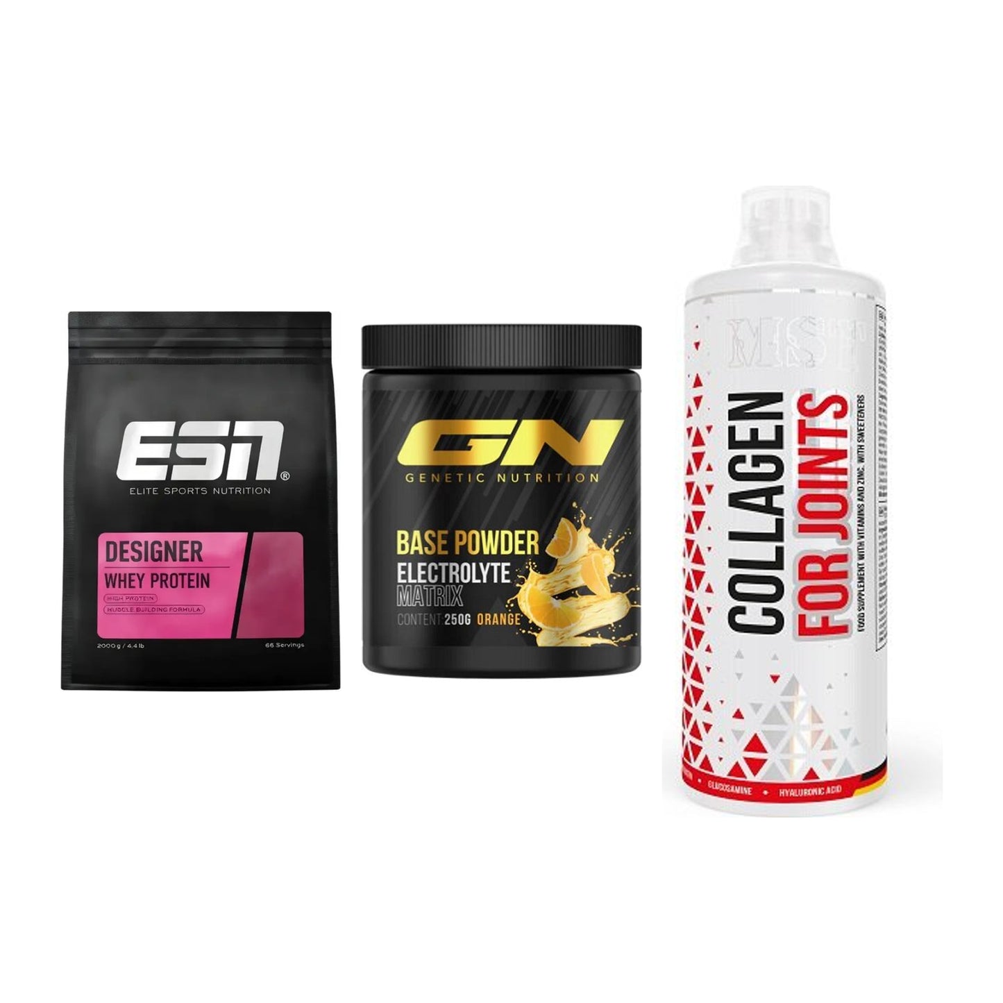 Regenerations-Set: ESN Designer + GN Base Powder + MST Collagen – alle enthaltenen Artikel