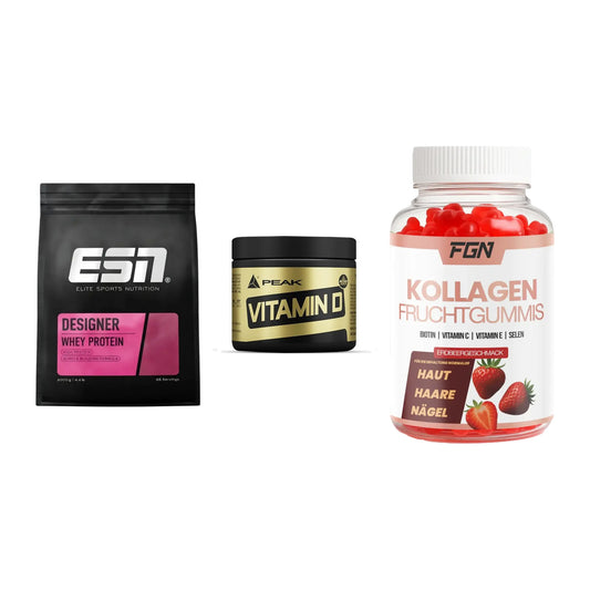 Regenerations-Set: ESN Designer + Peak Vitamin D + FGN Kollagen 60 – alle enthaltenen Artikel