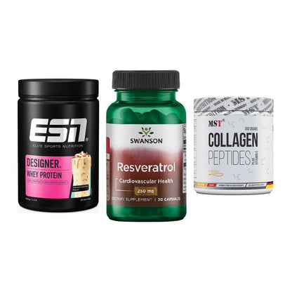 Regenerations-Set: ESN Designer + Swanson Resvera + MST Collagen – alle enthaltenen Artikel