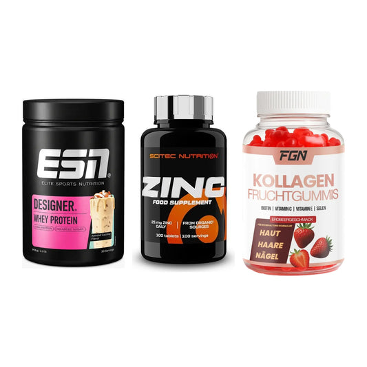 Regenerations-Set: ESN Designer + Scitec Zinc + FGN Kollagen 60 – alle enthaltenen Artikel