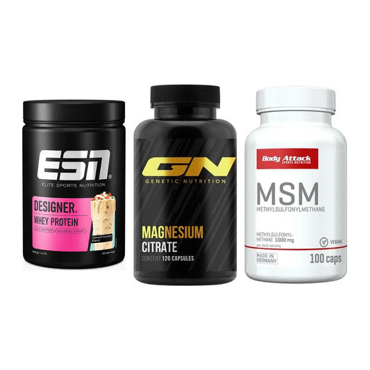 Regenerations-Set: ESN Designer + GN Magnesium + Body Attack MSM – alle enthaltenen Artikel