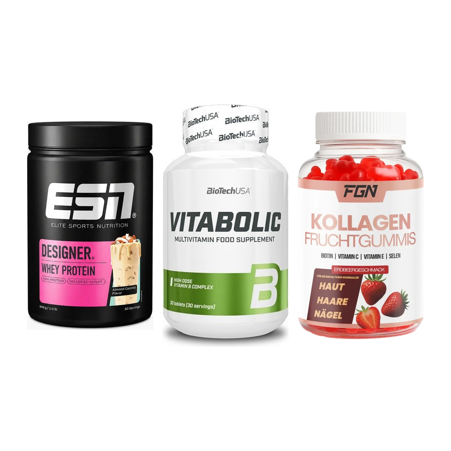 Regenerations-Set: ESN Designer + BioTech Vitabol + FGN Kollagen 60 – alle enthaltenen Artikel