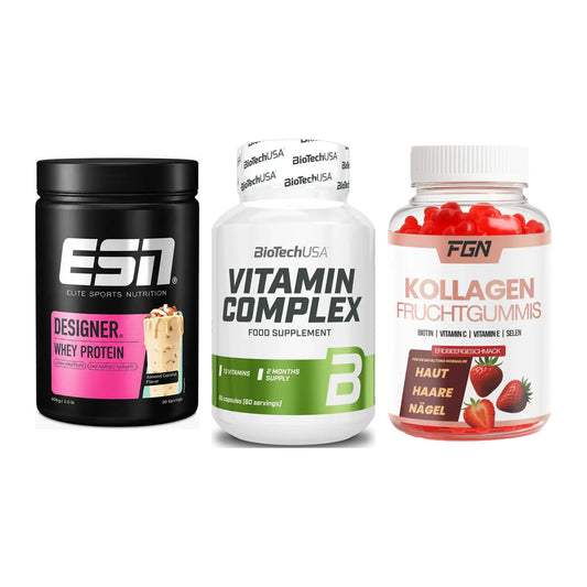 Regenerations-Set: ESN Designer + BioTech Vitamin + FGN Kollagen 60 – alle enthaltenen Artikel