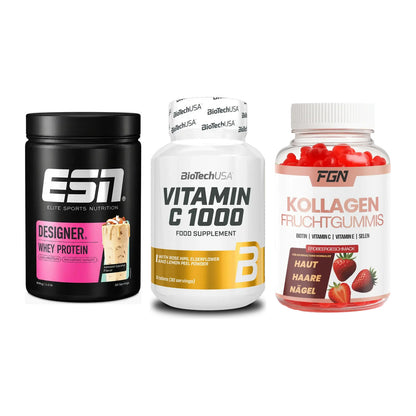 Regenerations-Set: ESN Designer + BioTech Vitamin + FGN Kollagen 60 – alle enthaltenen Artikel