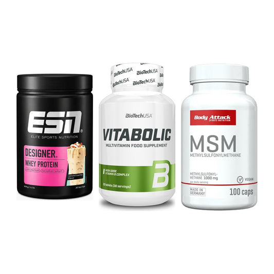 Regenerations-Set: ESN Designer + BioTech Vitabol + Body Attack MSM – alle enthaltenen Artikel