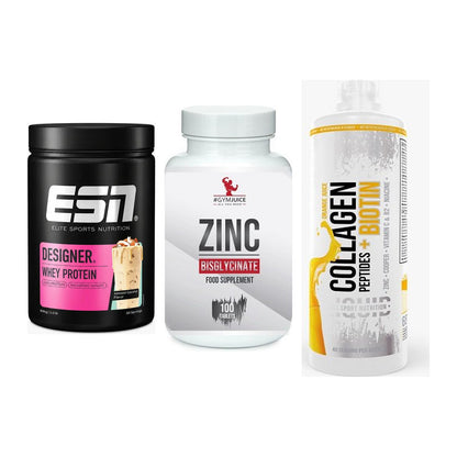 Regenerations-Set: ESN Designer + #GYMJUICE ZINC + MST Collagen – alle enthaltenen Artikel