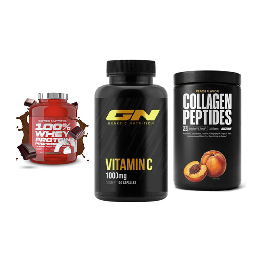 Regenerations-Set: Scitec 100% + GN Vitamin C + Big Zone – alle enthaltenen Artikel