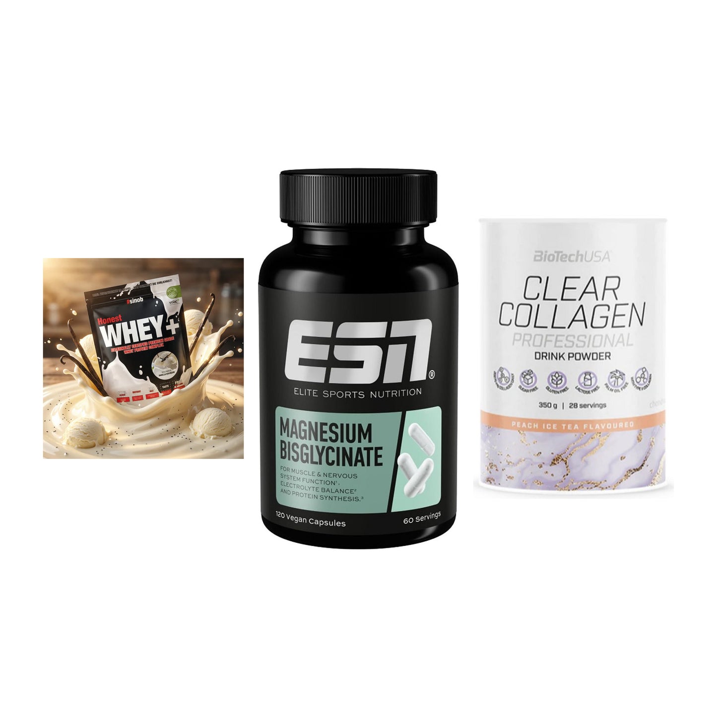 Regenerations-Set: Sinob Honest + ESN Magnesium + BioTech Clear – alle enthaltenen Artikel