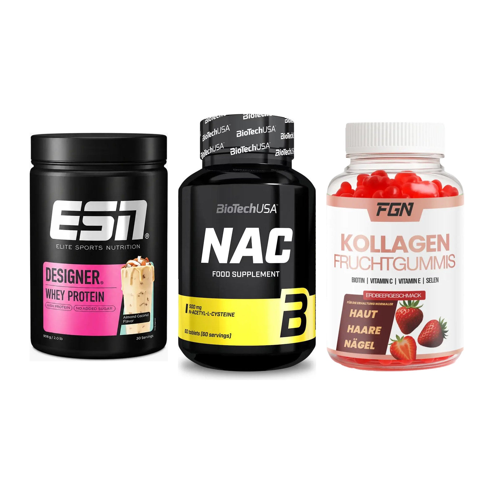 Regenerations-Set: ESN Designer + BioTech NAC + FGN Kollagen 60 – alle enthaltenen Artikel