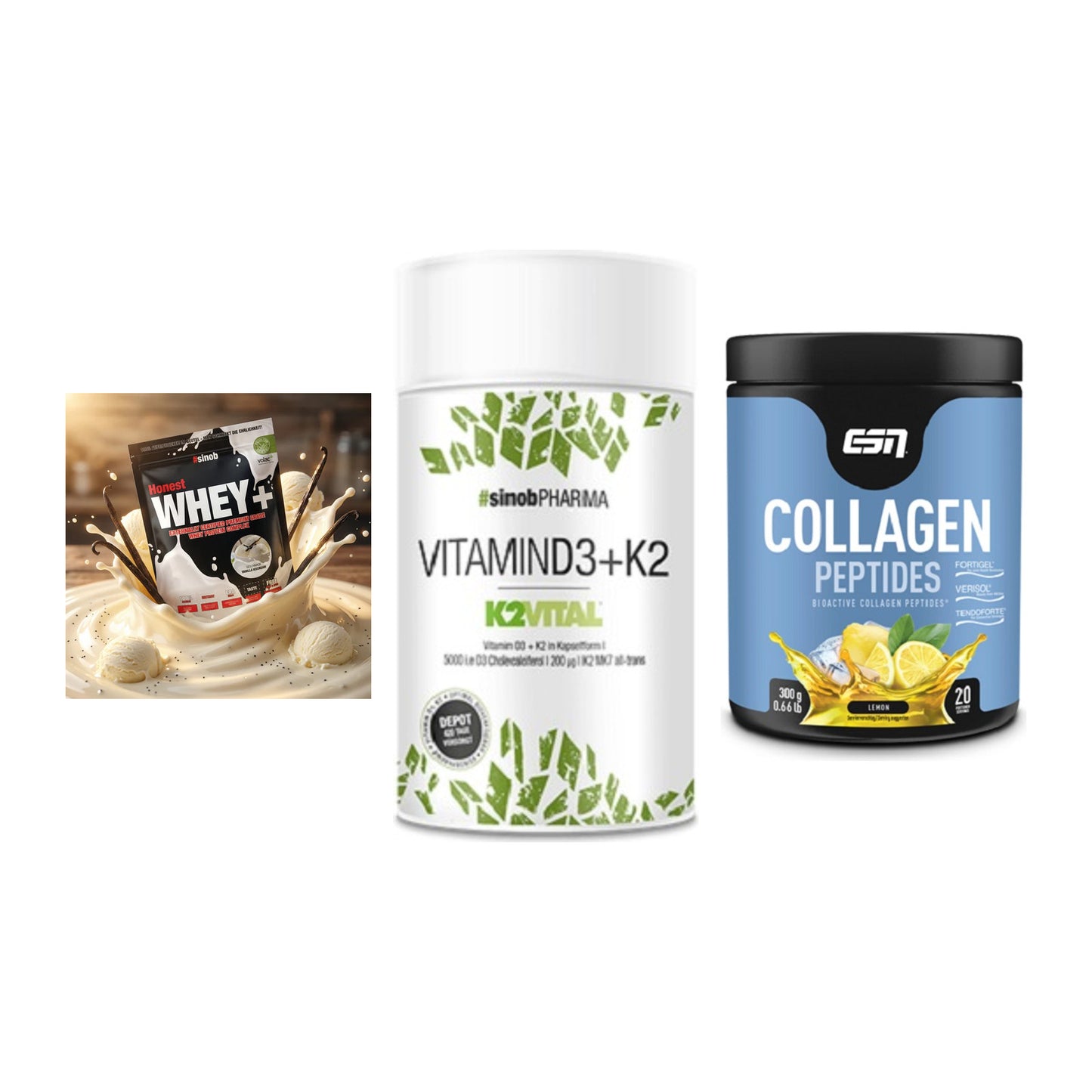 Regenerations-Set: Sinob Honest + Sinob Vitamin + ESN Collagen – alle enthaltenen Artikel