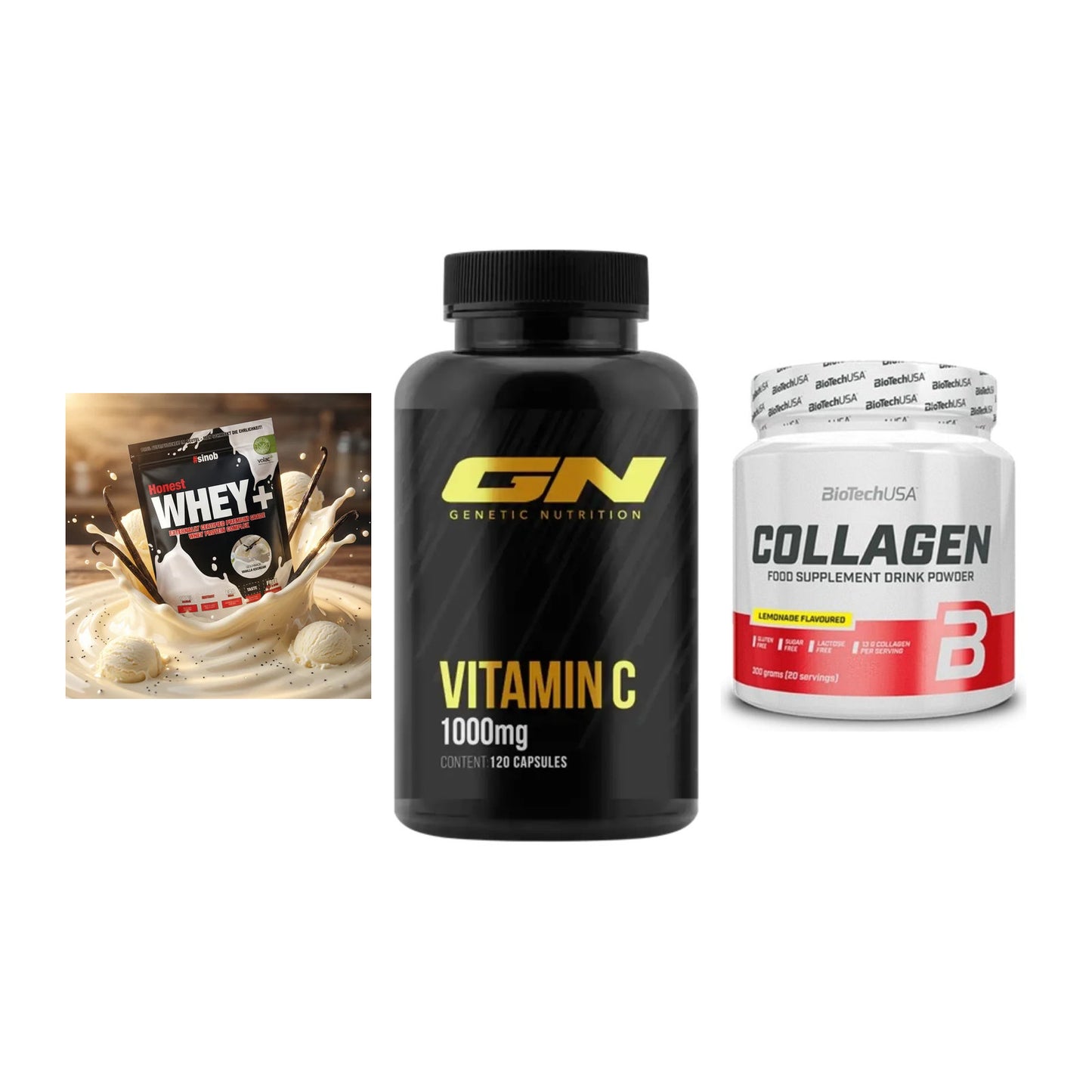 Regenerations-Set: Sinob Honest + GN Vitamin C + BioTech Collage – alle enthaltenen Artikel