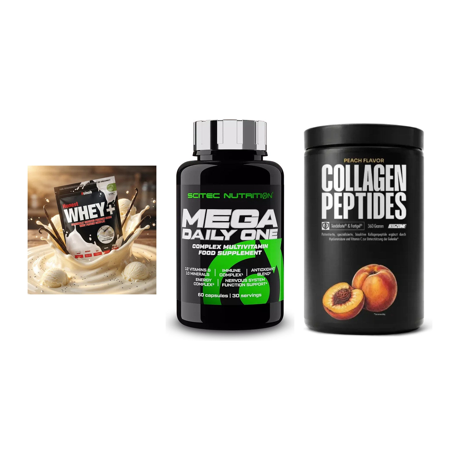 Regenerations-Set: Sinob Honest + Scitec Mega + Big Zone – alle enthaltenen Artikel