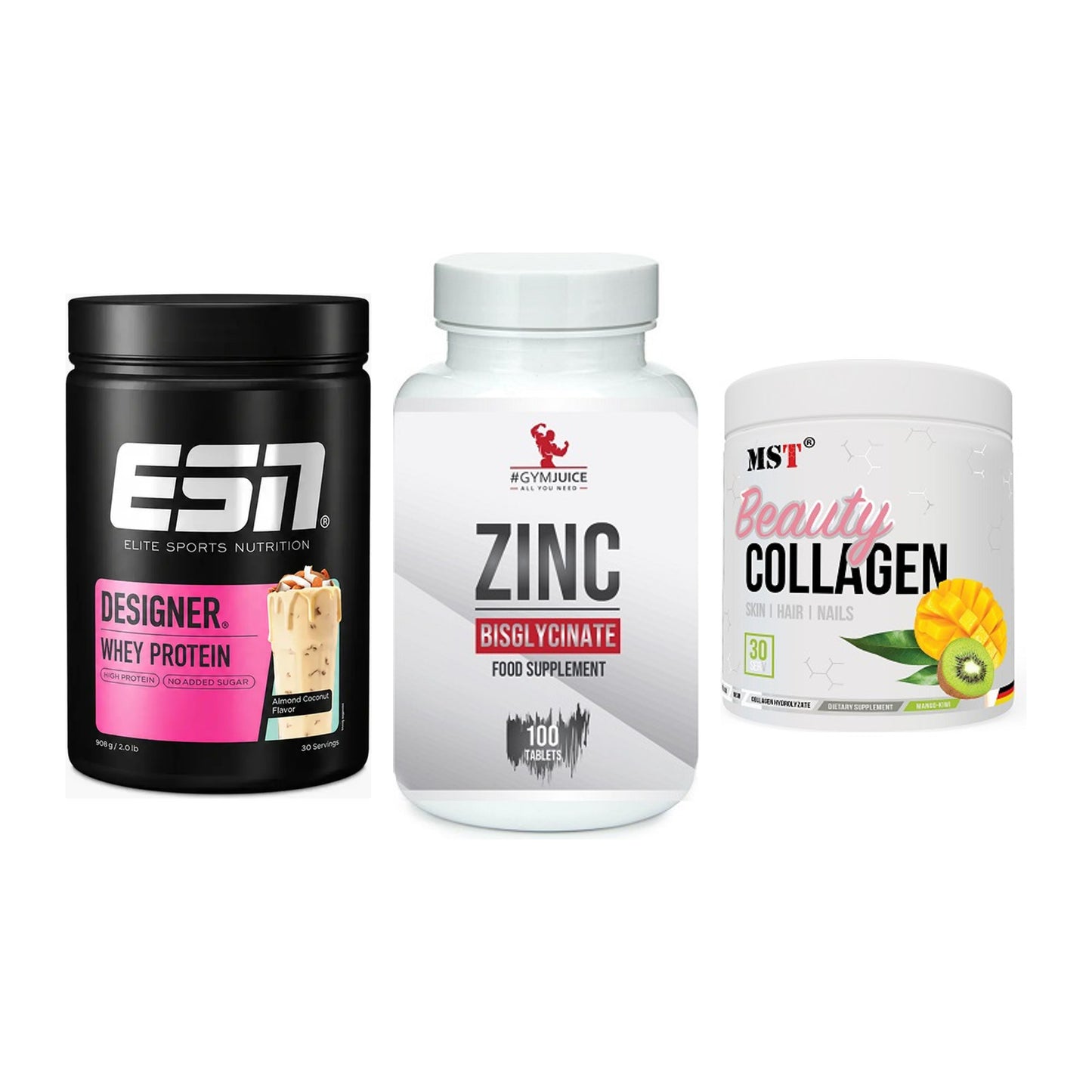Regenerations-Set: ESN Designer + #GYMJUICE ZINC + MST Beauty – alle enthaltenen Artikel
