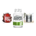 Regenerations-Set: Scitec 100% + BioTech Vitamin + Sinob Kollagen – alle enthaltenen Artikel