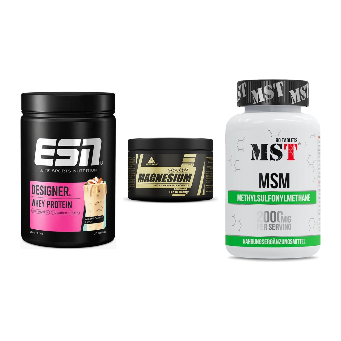 Regenerations-Set: ESN Designer + Peak Magnesium + MST MSM 2000 / – alle enthaltenen Artikel