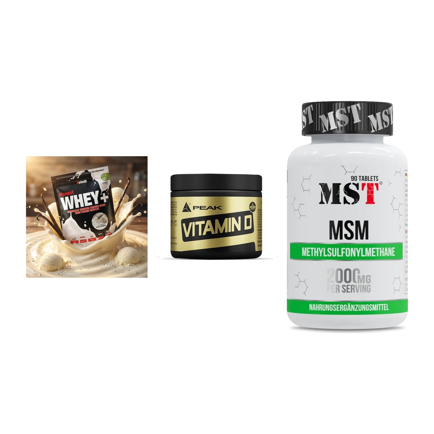 Regenerations-Set: Sinob Honest + Peak Vitamin D + MST MSM 2000 / – alle enthaltenen Artikel