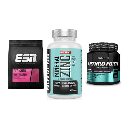Regenerations-Set: ESN Designer + Nutrend Zinc + BioTech Arthro – alle enthaltenen Artikel