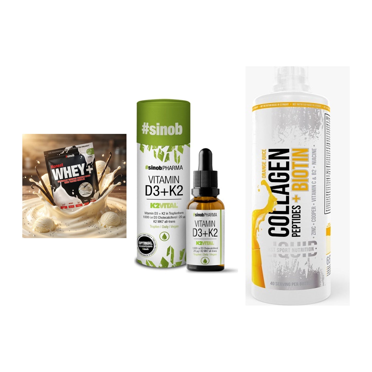 Regenerations-Set: Sinob Honest + Sinob Vitamin + MST Collagen – alle enthaltenen Artikel