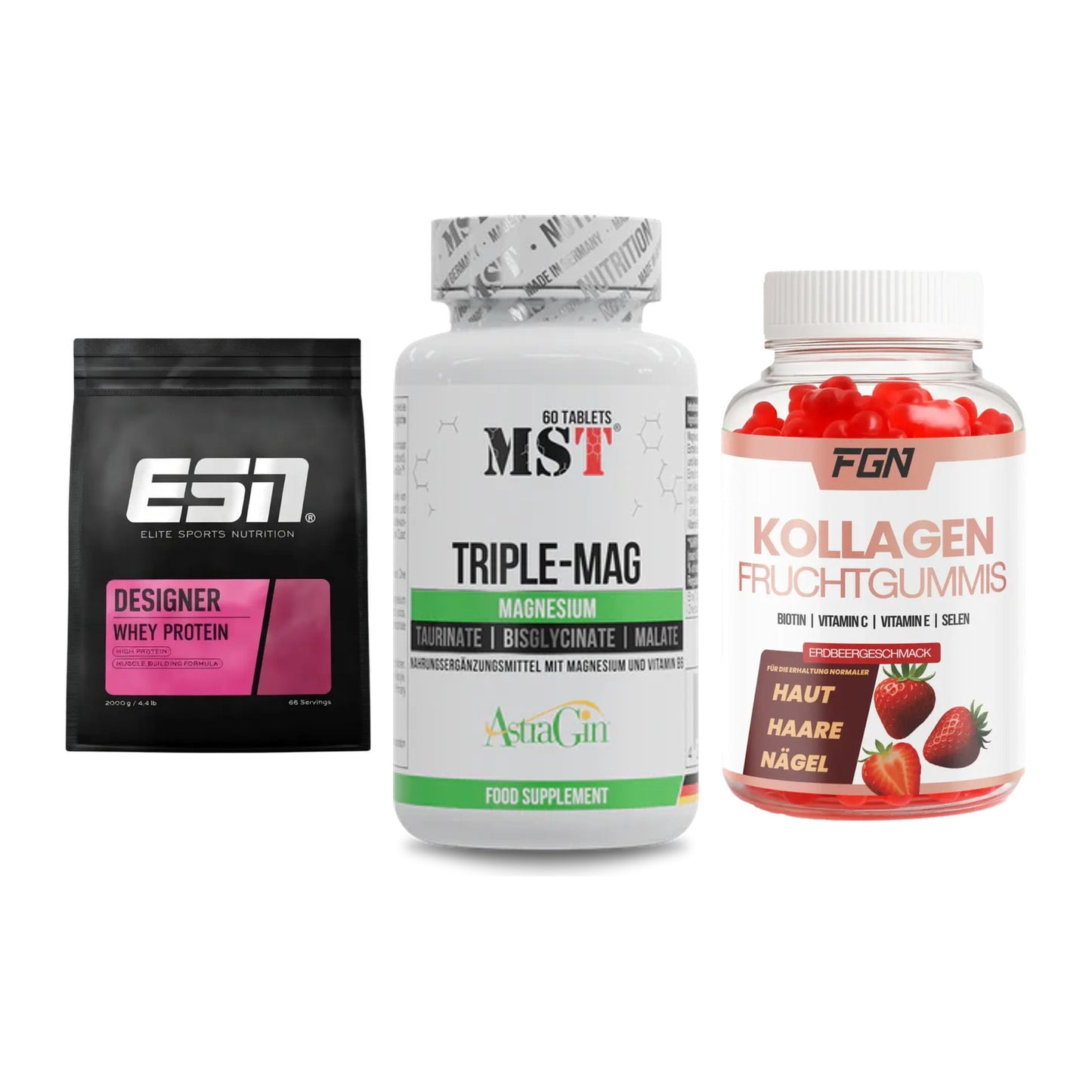 Regenerations-Set: ESN Designer + MST Tripple Mag + FGN Kollagen 60 – alle enthaltenen Artikel