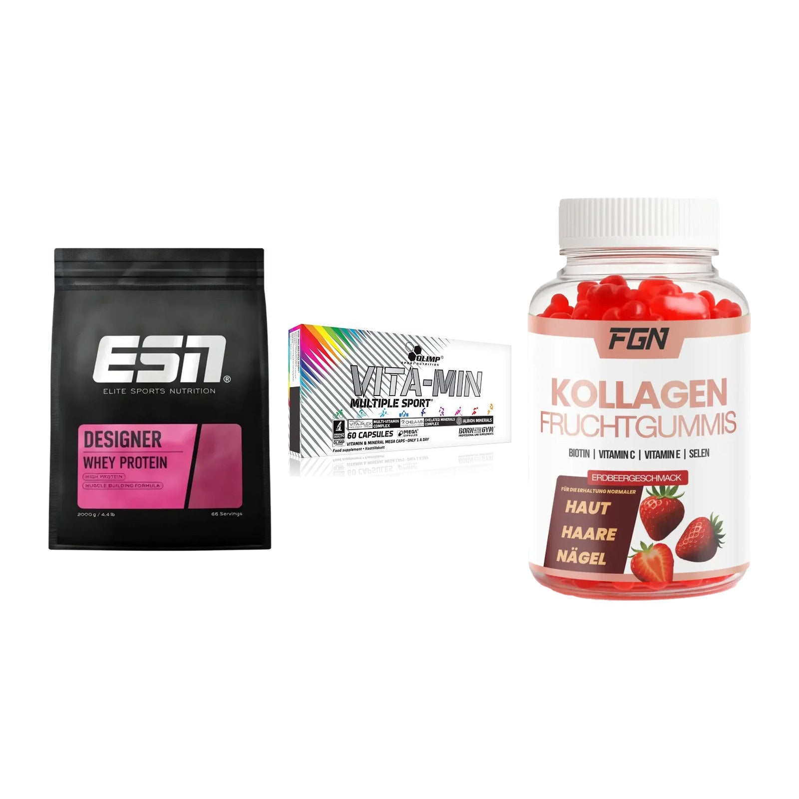 Regenerations-Set: ESN Designer + Olimp Vita-Min + FGN Kollagen 60 – alle enthaltenen Artikel