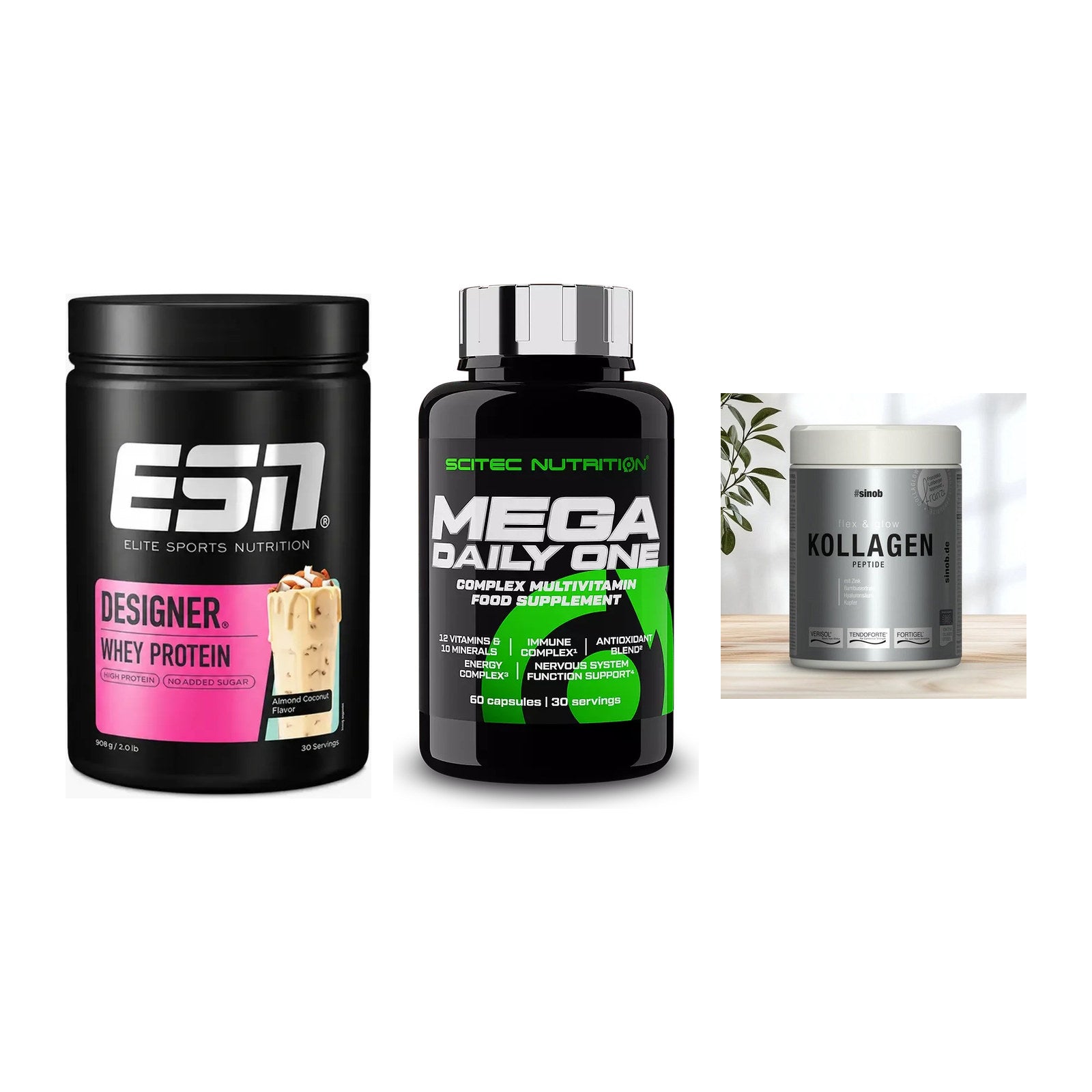 Regenerations-Set: ESN Designer + Scitec Mega + Sinob Kollagen – alle enthaltenen Artikel