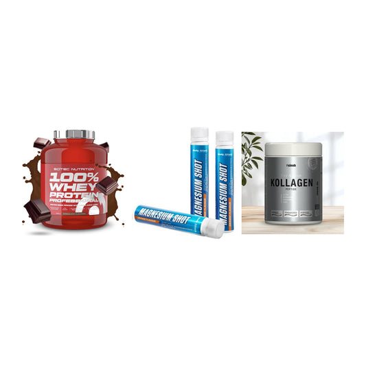 Regenerations-Set: Scitec 100% + Body Attack + Sinob Kollagen – alle enthaltenen Artikel