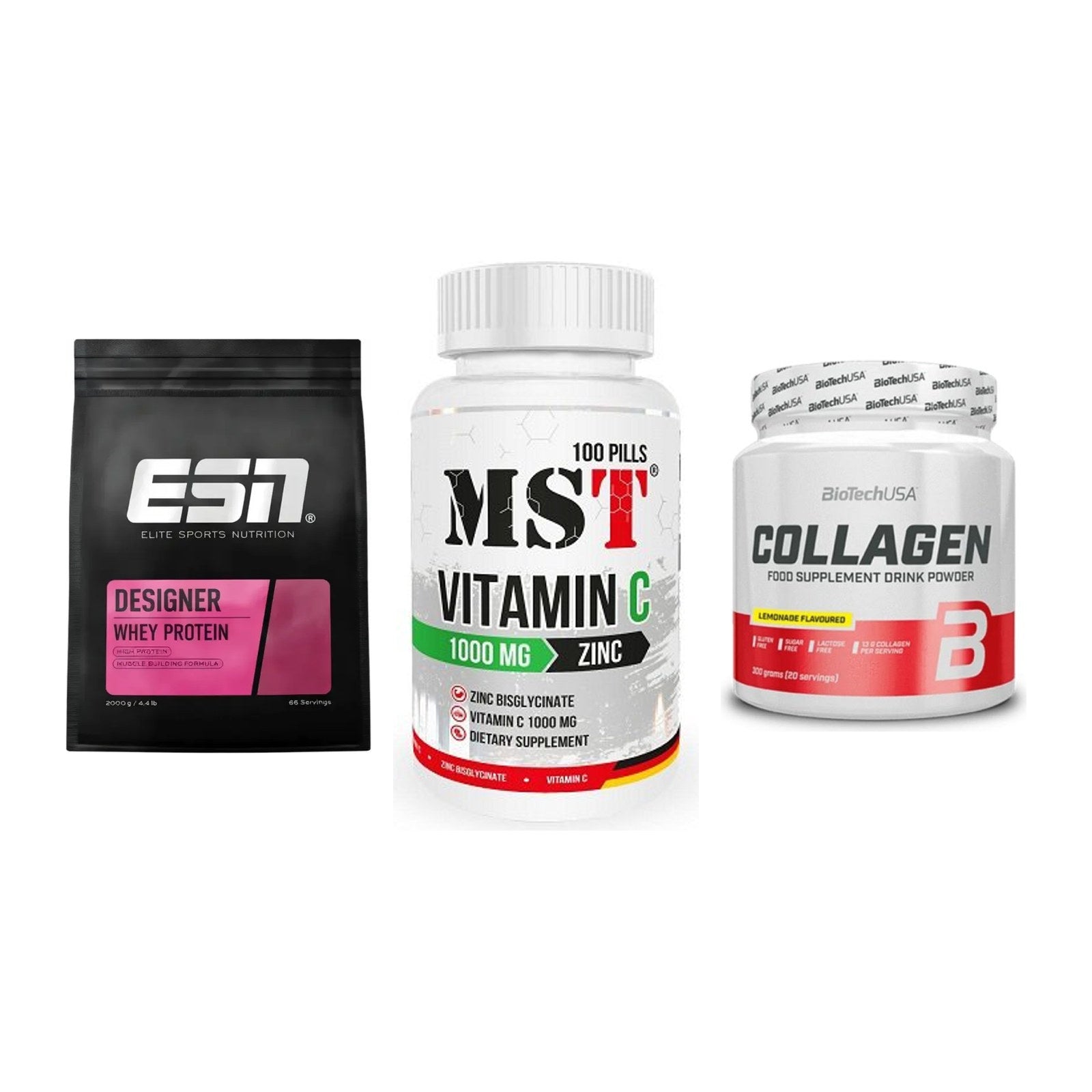 Regenerations-Set: ESN Designer + MST Vitamin C + BioTech Collage – alle enthaltenen Artikel