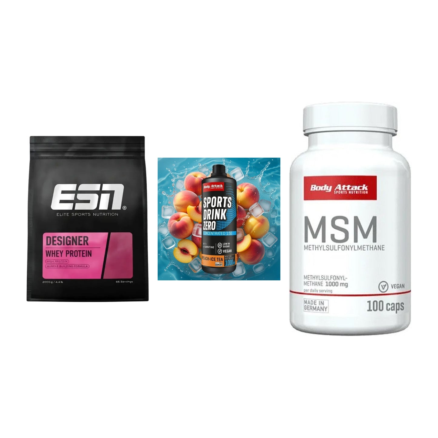 Regenerations-Set: ESN Designer + Body Attack + Body Attack MSM – alle enthaltenen Artikel