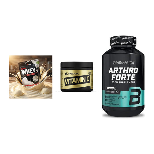 Regenerations-Set: Sinob Honest + Peak Vitamin D + BioTech Arthro – alle enthaltenen Artikel
