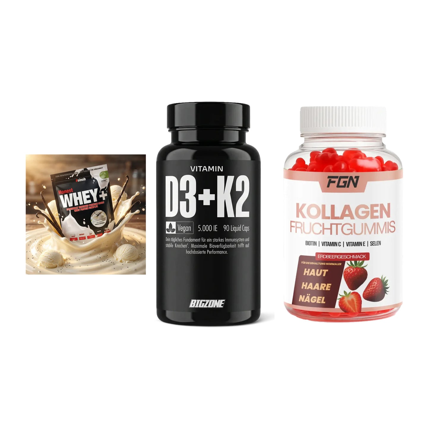 Regenerations-Set: Sinob Honest + Big Zone + FGN Kollagen 60 – alle enthaltenen Artikel