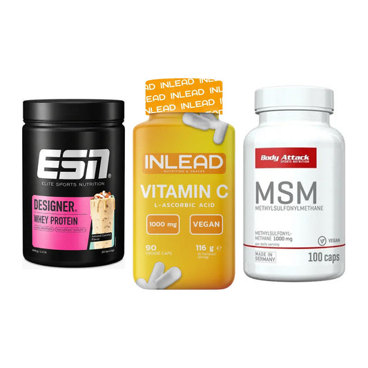 Regenerations-Set: ESN Designer + INLEAD Vitamin + Body Attack MSM – alle enthaltenen Artikel