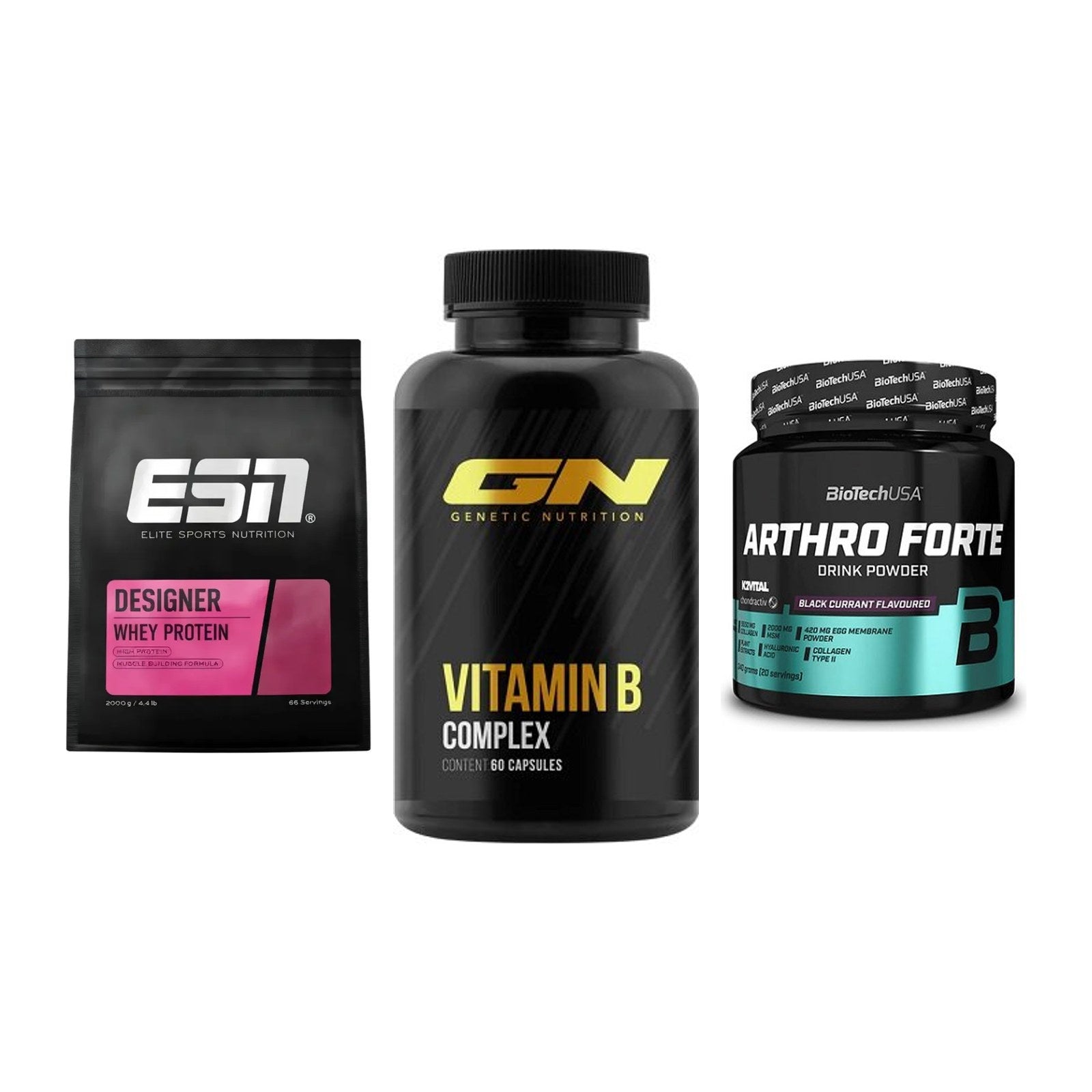 Regenerations-Set: ESN Designer + GN Vitamin + BioTech Arthro – alle enthaltenen Artikel