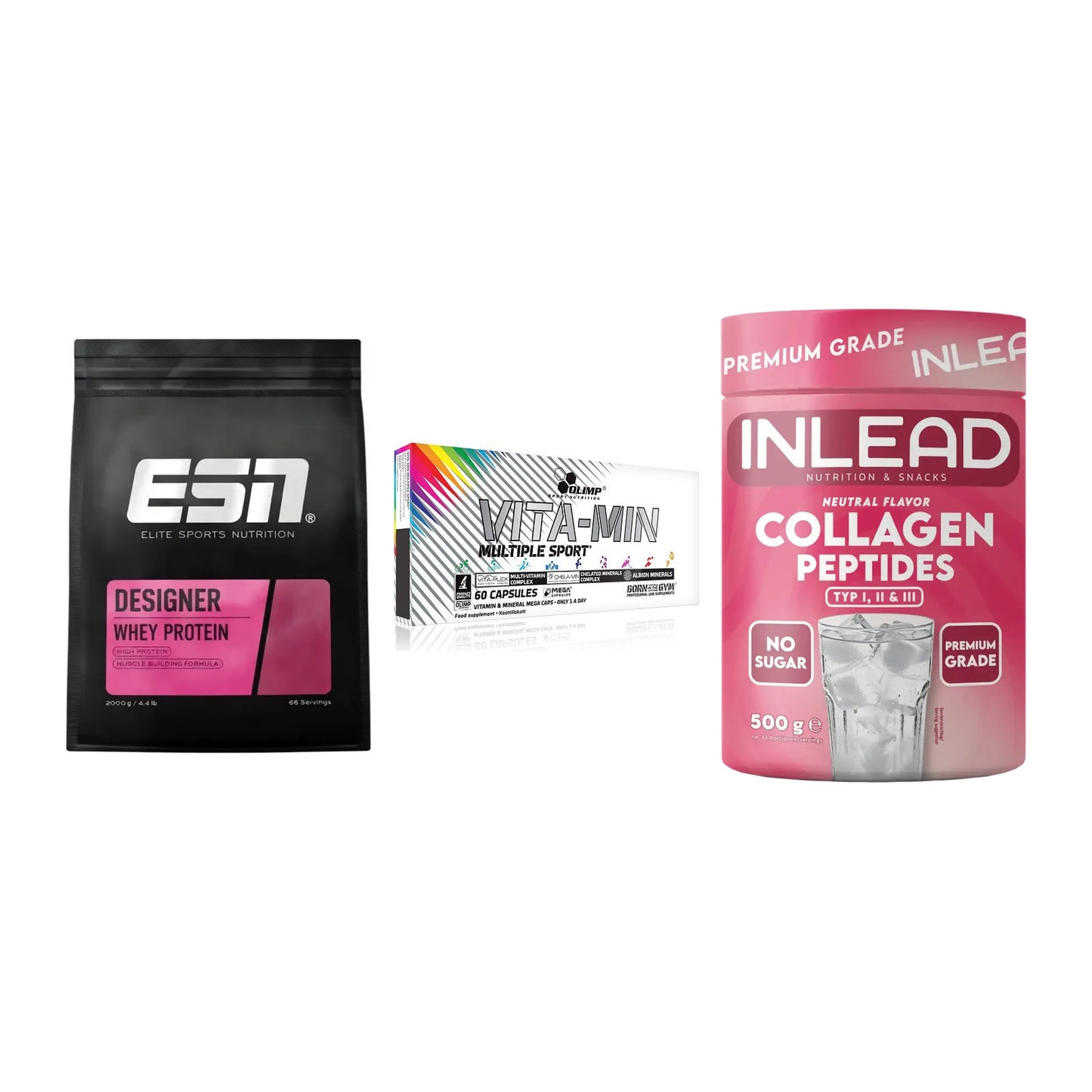 Regenerations-Set: ESN Designer + Olimp Vita-Min + INLEAD Collagen – alle enthaltenen Artikel