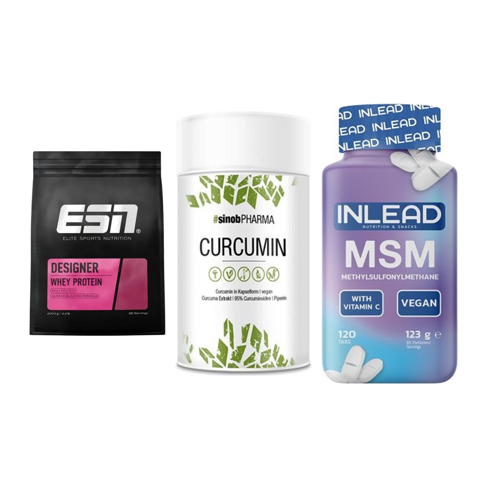 Regenerations-Set: ESN Designer + Sinob Curcumin + INLEAD MSM – alle enthaltenen Artikel