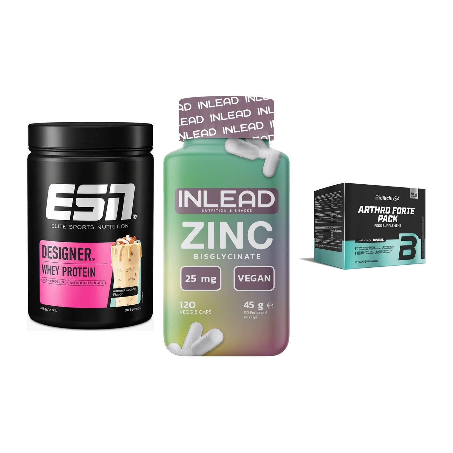 Regenerations-Set: ESN Designer + INLEAD Zink + BioTech Arthro – alle enthaltenen Artikel