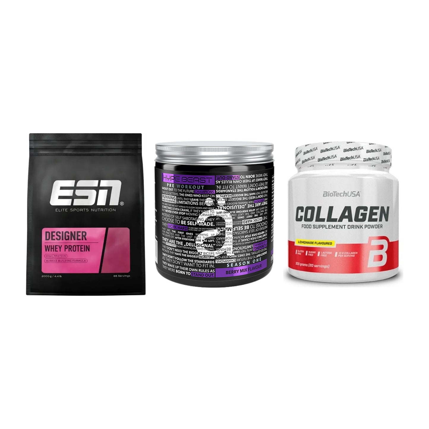 Regenerations-Set: ESN Designer + Nanosupps Hype + BioTech Collage – alle enthaltenen Artikel