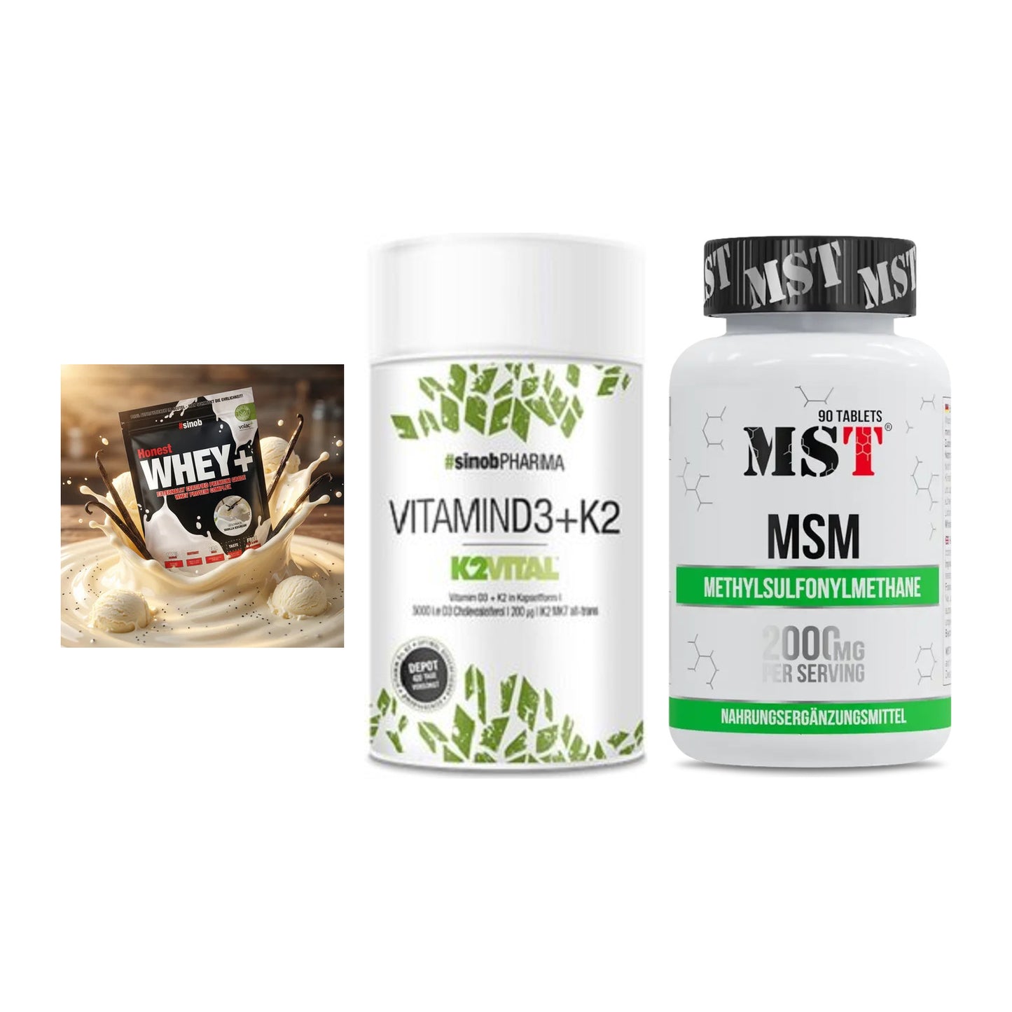 Regenerations-Set: Sinob Honest + Sinob Vitamin + MST MSM 2000 / – alle enthaltenen Artikel