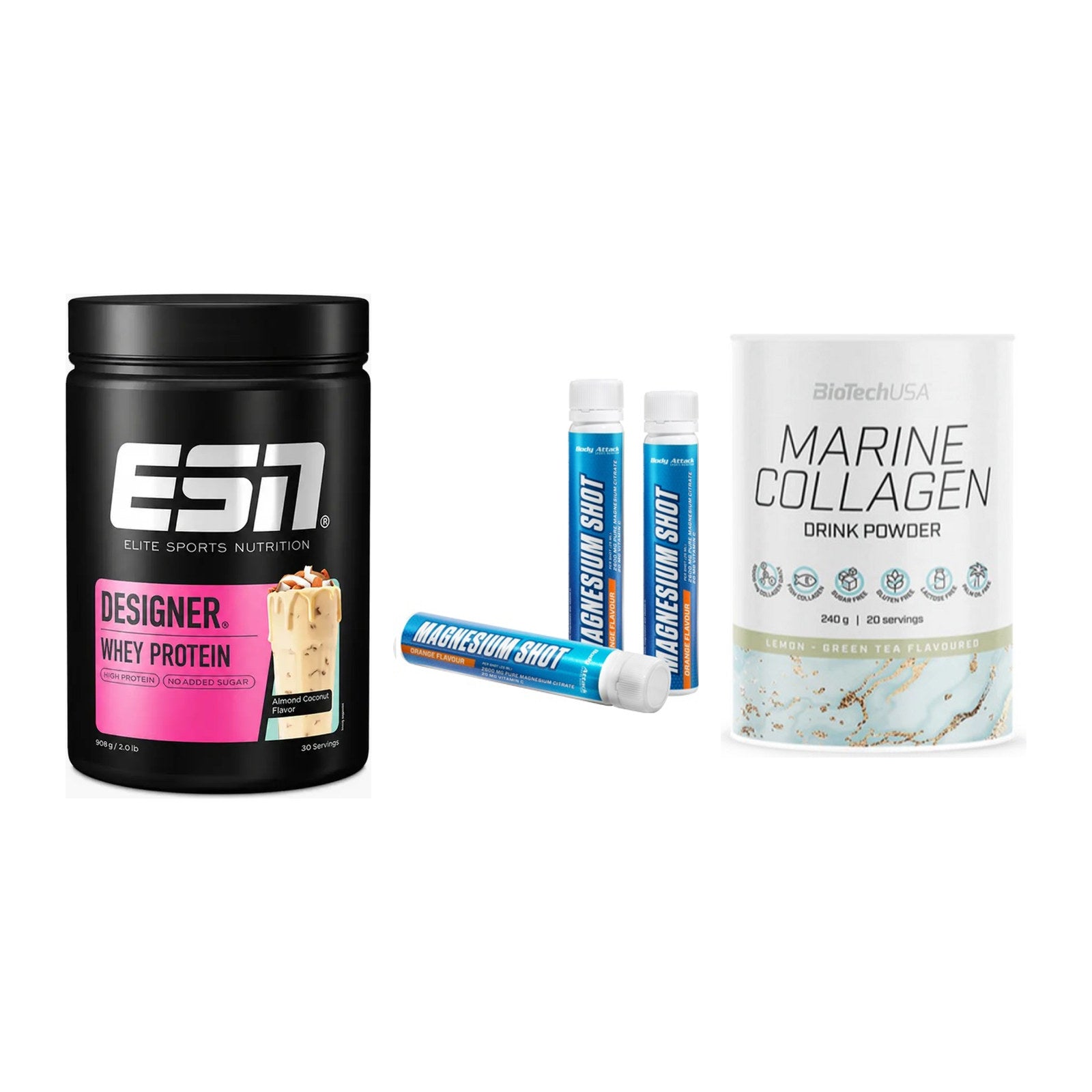 Regenerations-Set: ESN Designer + Body Attack + BioTech Marine – alle enthaltenen Artikel