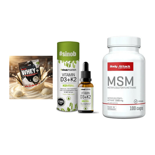 Regenerations-Set: Sinob Honest + Sinob Vitamin + Body Attack MSM – alle enthaltenen Artikel